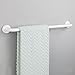 iDesign Plastic Wall Mount Hand Towel Bar Holder, Rack for Bathroom, Kitchen, 24