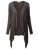NINEXIS Women's Draped Handkerchief Hem Open Front Cardigan