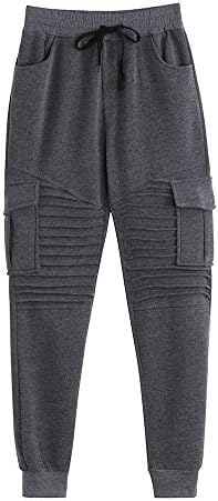 AMhomely Men's Jogger Gym Sweatpants Slacks Casual Elastic Joggings Sport Solid Baggy Pockets Trousers Casual Fitness Tracksuit Bottoms Slim Fit Chinos Pants for Mens Size S-3XL