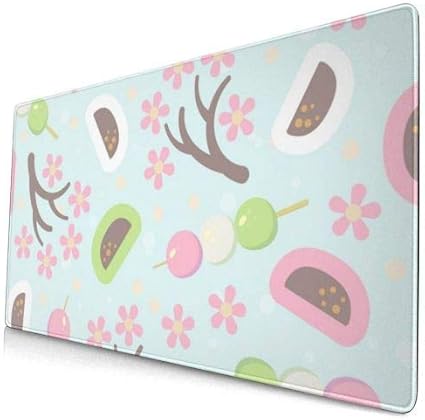 Amazon マウスパッド 大型 ゲーミング デスクマット 団子 桜 パン 花柄 傷防止 防水性 耐久性 滑り止め 多機能 超大判 40cm 75cm No Rain パソコン 周辺機器 通販