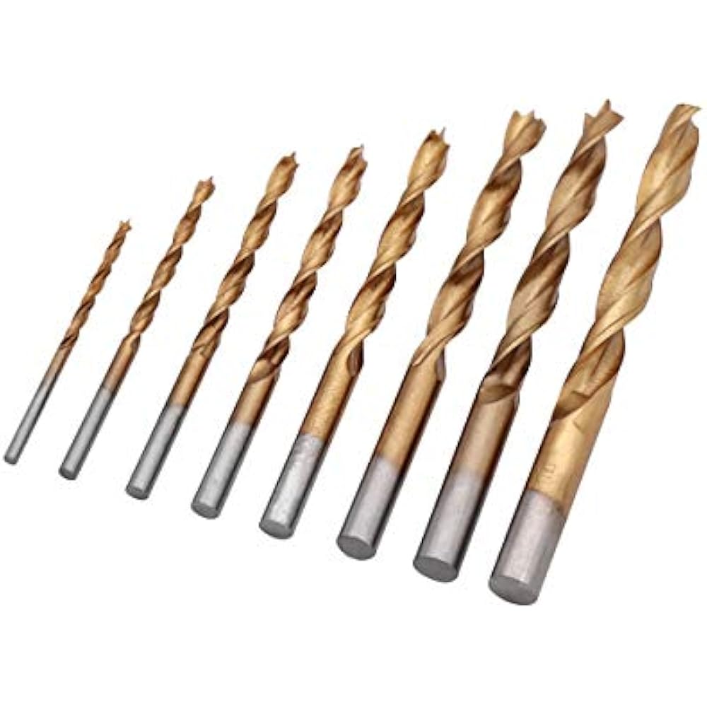 8pcs BradPoint Drill Bits Kit, Dia 3mm10mm, Woodworking Drilling Tool
