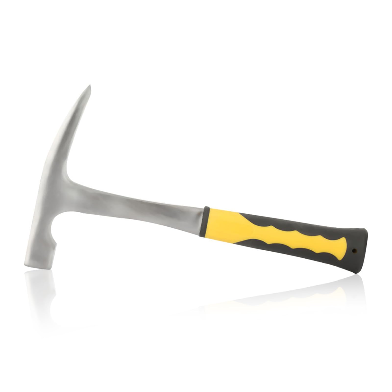 Geological Hammers, Akozon Flat Head Hammer 32 oz Masonary Tool Double Head Flat Mouth Duckbill Hammer with Non-Slip Shock Reduction Grip for Bricklayers Masons