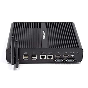 WEIDIAN Industrial Fanless Mini PC, Equipped with Core i7-5500U processor HD Graphics 5500, 16GB RAM+512GB SSD, Dual…