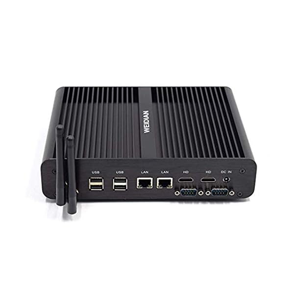 WEIDIAN Industrial Fanless Mini PC, Equipped with Core i7-5500U processor HD Graphics 5500, 16GB RAM+512GB SSD, Dual…