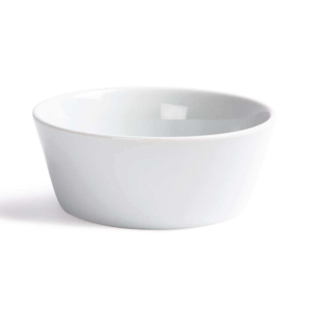 Olympia Whiteware Sloping Edge Bowls 150mm Porcelain Kitchen Dish 12pc