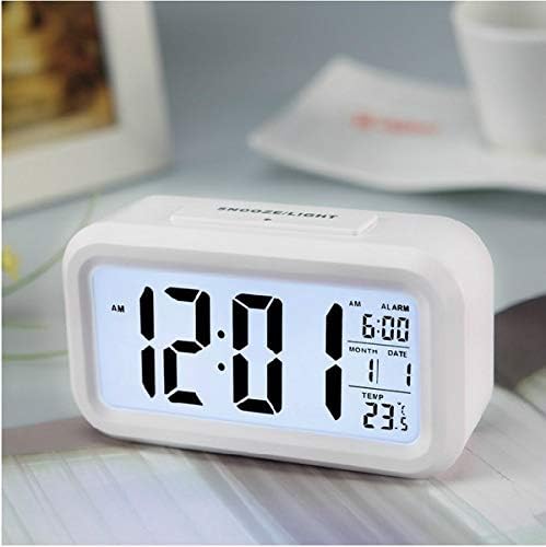 SHOPPOSTREET Plastic Table Clock (White_14 X 8 X 5 Cm)