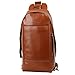 Leathario Men's Leather Sling bag Chest bag One shoulder bag Crossbody Bag Backpack for men