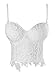Charmian Women's Punk Goth Floral Lace Bustier Corset Party Bralet Crop Top