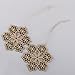 ROSENICE 10pcs Wooden Snowflake Pendant Christmas Decor Hanging Hexagonal Embellishments