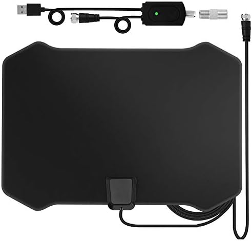 TV Antenna, [2019 Strongest] Indoor Digital HDTV Amplified Antennae Aerial Freeview 4K 1080P HD VHF UHF for Local Channels 120 Miles with Amplifier Support All Television-13ft Coax Cable