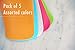 Thin and Portable Food Silicone Placemats for Kids and Babies, for Dining, Restaurants and More by Little Titan (5 Pack)