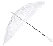Homeford White Lace Parasol Bridal Umbrella, 26-inch Diameter, 23-inch Length