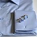 Blue French Cuff Dress Shirt (Cufflinks Included)