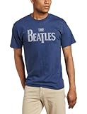 FEA Merchandising Men’s The Beatles Vintage Logo Tee, Denim Heather, X-Large, Online Clothing Store