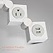 Power Strip Surge Protector Multi Outlet Charging Station Flepow 4-Outlets Patent-Designed Timer Power Strip with Dual USB Charge Ports(5V/2.1A) 1200W/10A FCC Certified, White