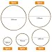 Nydotd 125Pcs Dream Catcher Making Kit, 15 Pcs Metal Rings Hoops Macrame Ring in 5 Size Gold, 100pcs 6 Styled Feathers, 10 Pcs 3 mm Faux Suede Cord for Dream Catcher Crafts Birthday Party