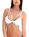 iHeartRaves White Noise Strappy Textured Bralette Rave Top (Small/Medium)
