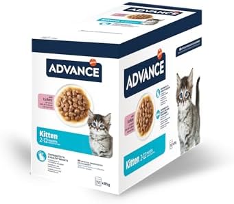 Comida Húmeda para Gatitos con Pavo, Multipack 12 x 85 g, Total 1.02 kg