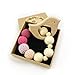 Mamimami Home Wooden Baby Toy - Teething Ring Set Untreated Maple Teether with Organic Cotton Gift Bag Baby Gift Baby Collection