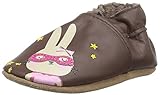 Robeez Girls' Soft Soles, Traditional Silhouette Slip-on, Caped Cuties-Brown, 6-12 Months M US Infant
