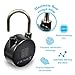Micalock Biometric Smart Padlock Fingerprint Bluetooth Keyless Unlock IP65 Waterproof New Generation (Black)