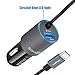 Meagoes Fast Car Charger LG Stylo 4 / V35 ThinQ / G7 ThinQ / V30 / V20 / G6 / G5 /K20 V/Nexus 5X, Rapid Dual Quick Charge 3.0 USB Adapter (6A / 36W) Built-in Straight USB Type C Cord