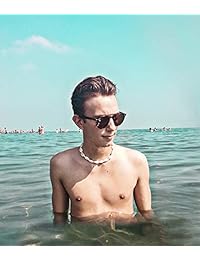 HSWE - Juego de gargantilla y collar con concha de concha de mar para mujer, ajustable, collar de concha de puka, pulseras, joyería hawaiana, NA, LBX201998330