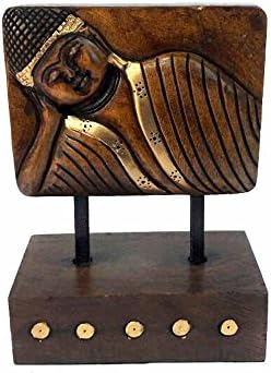 Ratoomal Handcrafted Wooden G.Budha Resting on Stand Oxod. Art Home Décor Accent