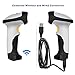 Upgraded 2 in 1 1d Laser USB 2.0 Wired + Wireless Compatible with Bluetooth Function Barcode Scanner for iPhone iPad Android Tablet PC, Mac OS X, Android, Windows 10 and iOS 11, Enable Keyboard Entry