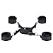 Kingoudoor Under Bed Restraint Black Wrist and Ankle Cuffs Bondage Straps for Epileptics