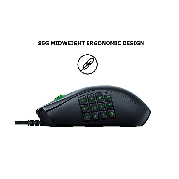 Razer-Naga-X-Ergonomic-MMO-Gaming-Mouse-with-16-Programmable-Buttons-Optical-Mouse-Switches-5G-Optical-Sensor-Chroma-RGB-Speedflex-Cable-Black Razer Naga X - Ergonomic Gaming Mouse with 16 Programmable Buttons (Optical Mouse Switches, 5G Optical Sensor, Chroma…