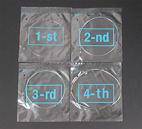 image for 3 Packs Full Set Alice A703 Stainless Steel Core Cupronickel 4/4 Size 