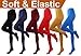 HeyUU Women's 80 Denier Soft Opaque Tights, High Waist Solid Color Footed Pantyhose 20+ Colors (6 Pairs-Black/Dark Blue/Burgundy/Red/Mustard/Royal Blue)