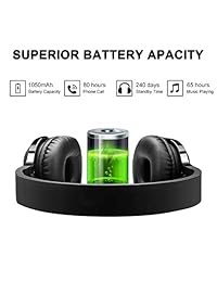 Auriculares Bluetooth con cancelación de ruido activo, auriculares inalámbricos de alta fidelidad con graves profundos, cómodos, plegables, 30 horas de tiempo de reproducción para viajes, trabajo, TV, juegos.