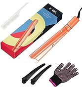 2 in 1 Hair Straightener, 4.1" Length Flat Iron for Wet to Dry Hair, Straightening Iron with Ioni...