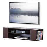 FITUEYES Floating TV Stand Wall Mounted Wood TV Console Home Media Entertainment Shelf for PS4, Xbox, TV Box DS210001WB