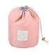 HOYOFO Drawstring Makeup Bags Travel Cosmetics Bag Brush Organizer Toiletry Kit Storage Pouch, Light Pink