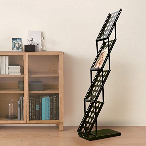 Do4U Foldable Pop-up Folding Display 4 Pockets Magazine Literature Brochure Catalog Holder Rack Stand with Portable Oxford Case for Office and Tradeshow Display (Black, 4,Pocket) - Thumbnail 4
