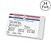 Clear Large Medicare Card Size Credit Card Protector Sleeves, 6 Mil Thickness, 24 Pack