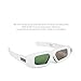 SainSonic Zebra 10M 144Hz 3D Active Shutter Glasses Rechargeable IR 3D Glasses for Samsung Vizio Acer ViewSonic BenQ Vivitek Optoma Infrared 3D DLP-Link Ready Projector, HDTV, White