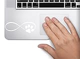 Infinity Paw Print Symbol Decal Funny Dog Pet Laptop Skin Macbook Trackpad Keypad Sticker Window
