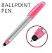 Stylus Ballpoint Pen with Highlighter Tips, 3 in 1 Combo Stylus for Touchscreens, Writing Pen and Highlighter, Black Ink, Pack of 5