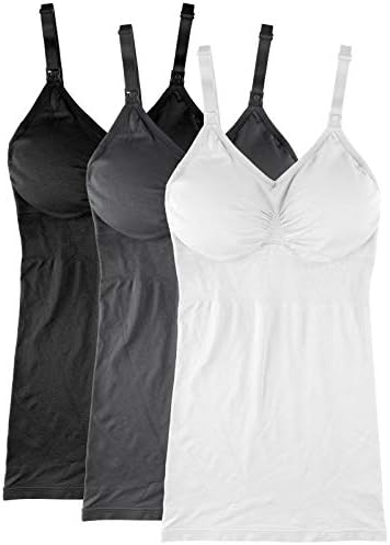 Womens Maternity Nursing Tank Cami for Breastfeeding with Adjustable Straps