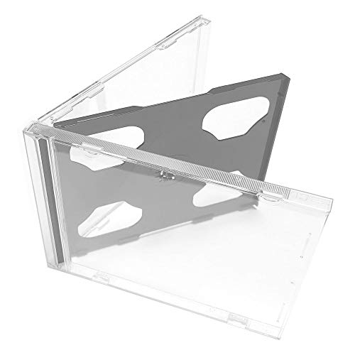 KEYIN Standard Black Double CD Jewel Case - Premium, 50 Pack - Thumbnail 3