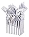 Hallmark Medium Gift Bag with Tissue Paper (Silver Stripes)