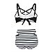 Happybai Women's Sexy Push Up High Waisted Padded 2 piece Bikini Set Swimsuits