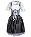 DJT Women's 3 Pcs Dirndl Serving Wench Bavarian Beer Girl Oktoberfest Adult Costume 3XL