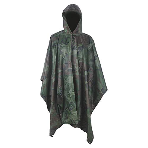 LOOGU Rain Poncho, Waterproof Camouflage Rain Coat Outdoor Camo Shelter Ground Sheet - //coolthings.us