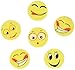 Rhode Island Novelty Lot of 72 Assorted Round Emoticon Face Erasers
