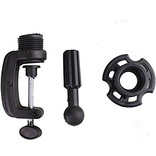 Professional Mannequin Canvas Block Head Black C clamp Stand - Thumbnail 3